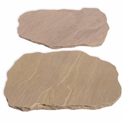 autumn brown old world flagstone classic paver stepping stone stepper 16 by 22 by 1 and half  inch exterior applications manufactured by f and m supply distributed by surface group