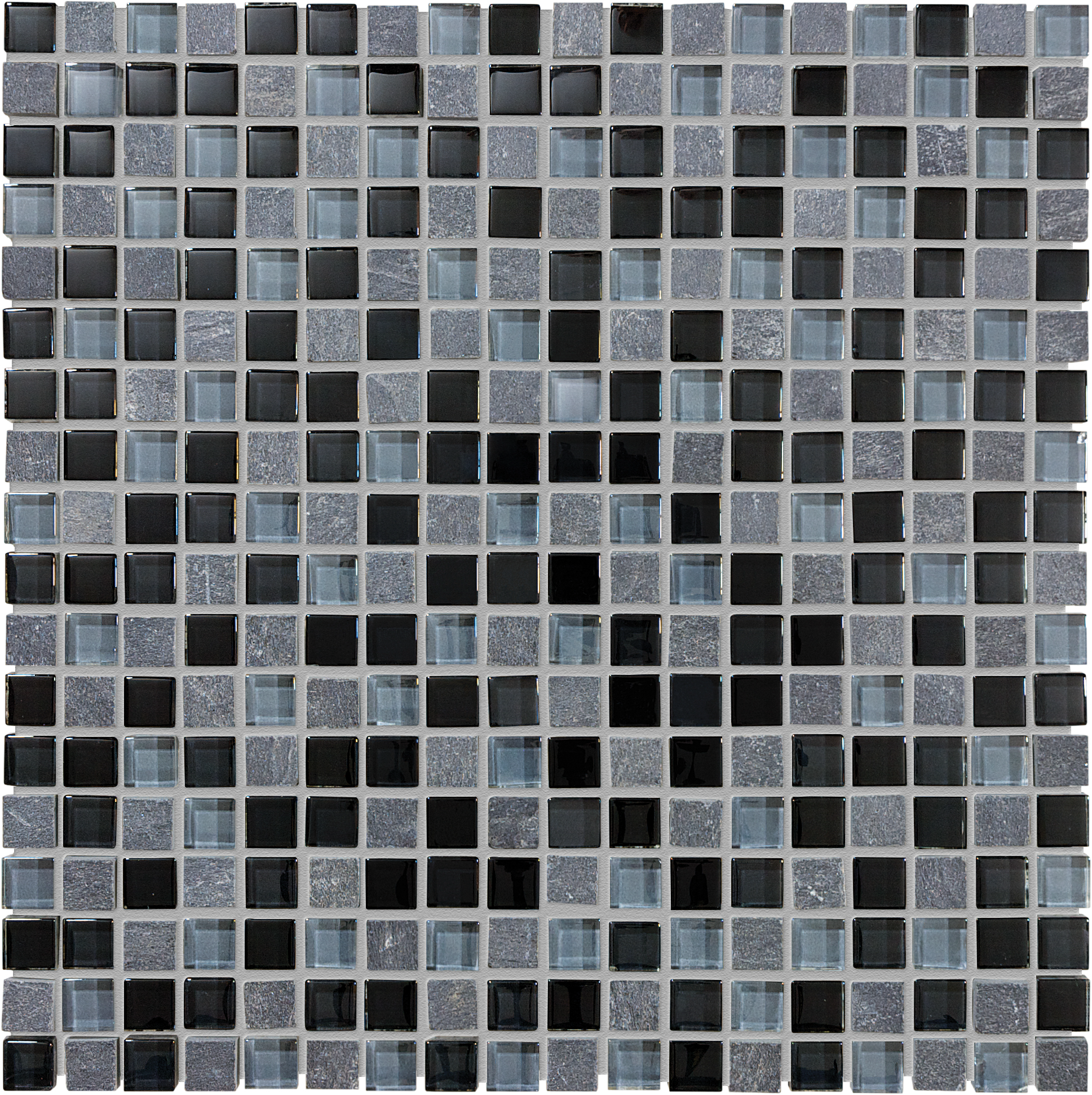 black timber straight stack 5_8x5_8-inch pattern multi glass wall mosaic glass slate blend from glass slate anatolia collection distributed by surface group international multi finish multi edge mesh shape