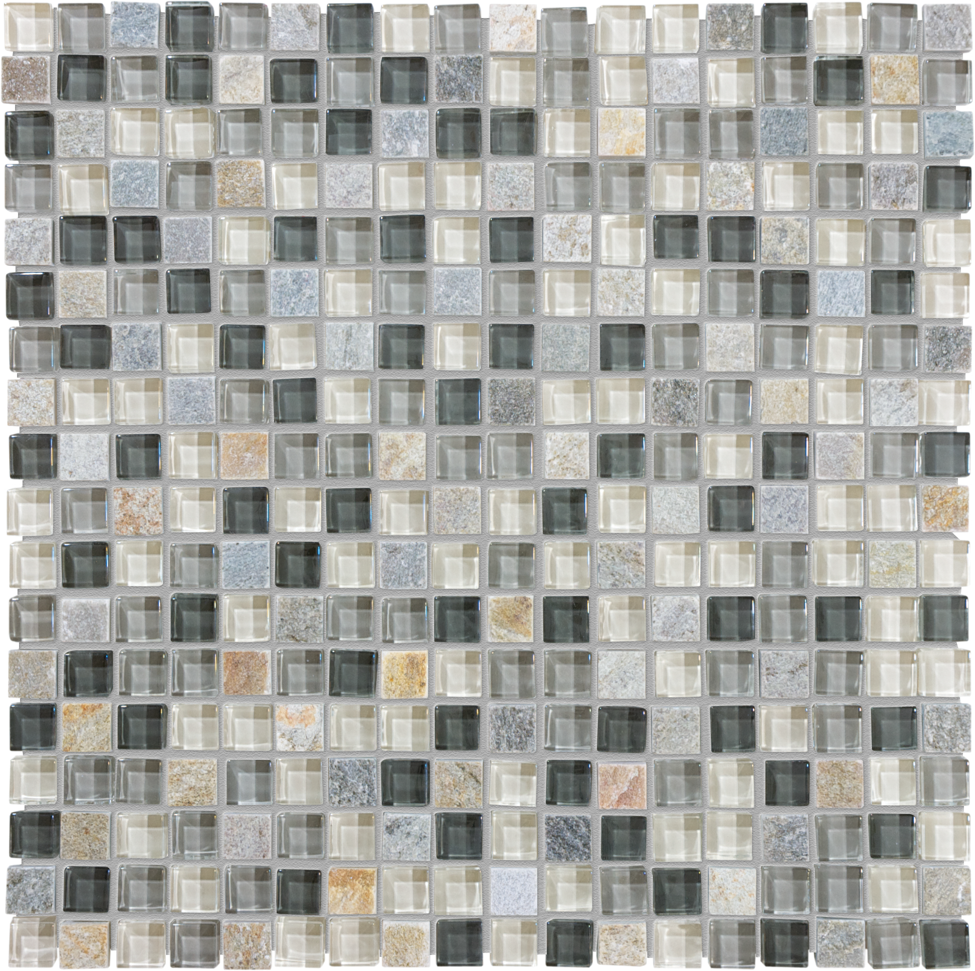 silver aspen straight stack 5_8x5_8-inch pattern multi glass wall mosaic glass slate blend from glass slate anatolia collection distributed by surface group international multi finish multi edge mesh shape