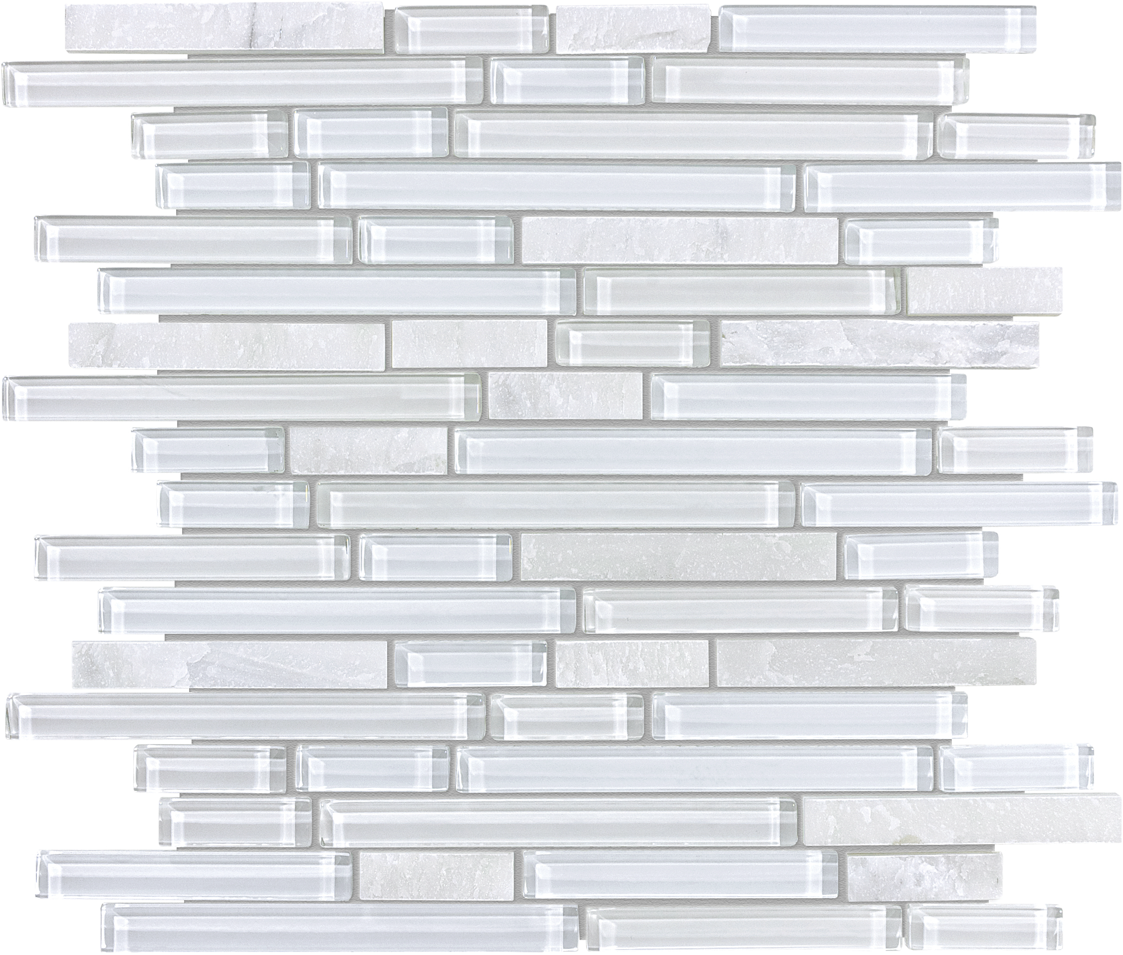 norwegian ice random strip pattern multi glass wall mosaic glass slate blend from glass slate anatolia collection distributed by surface group international multi finish multi edge mesh shape