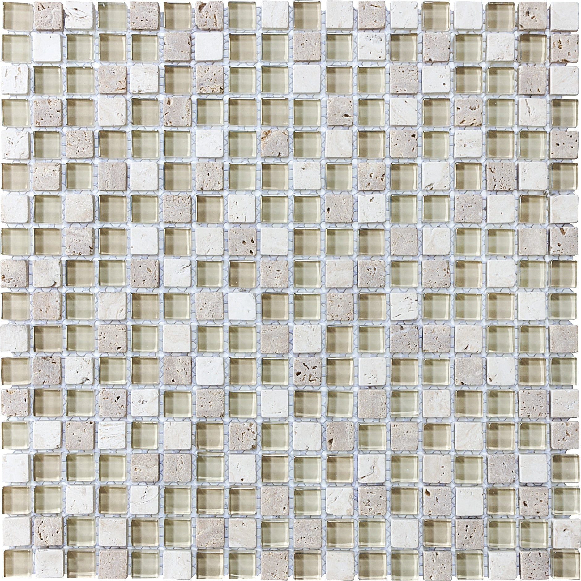 creme brulee straight stack 5_8x5_8-inch pattern multi glass wall mosaic glass stone blend from glass stone anatolia collection distributed by surface group international multi finish multi edge mesh shape