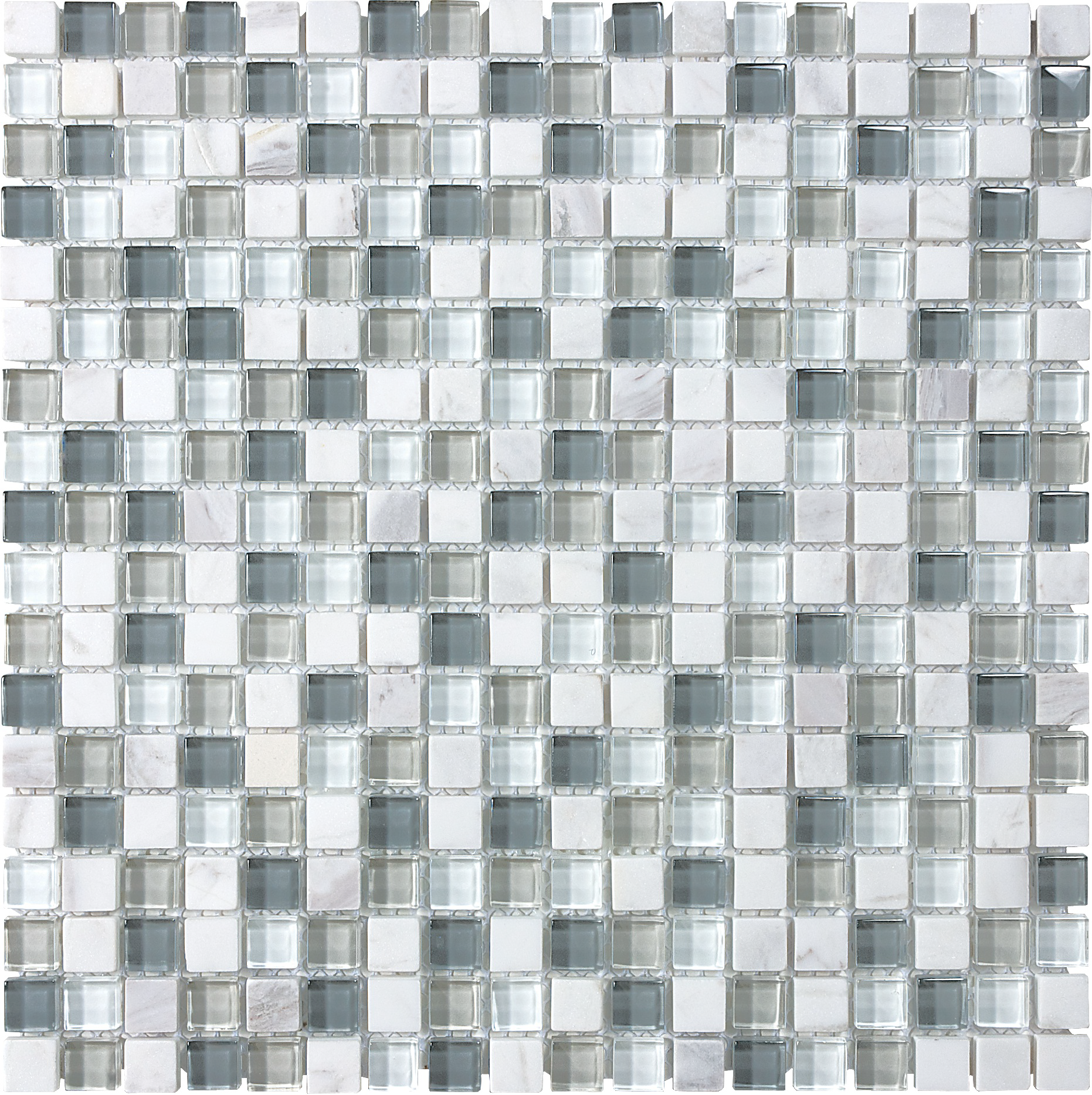 iceland straight stack 5_8x5_8-inch pattern multi glass wall mosaic glass stone blend from glass stone anatolia collection distributed by surface group international multi finish multi edge mesh shape