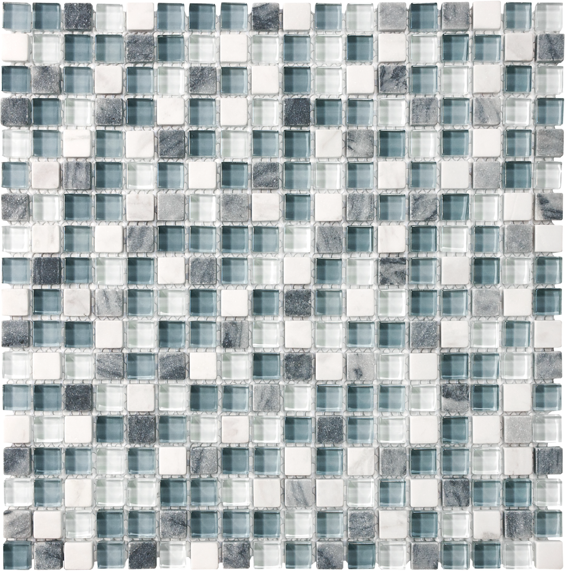 waterfall straight stack 5_8x5_8-inch pattern multi glass wall mosaic glass stone blend from glass stone anatolia collection distributed by surface group international multi finish multi edge mesh shape